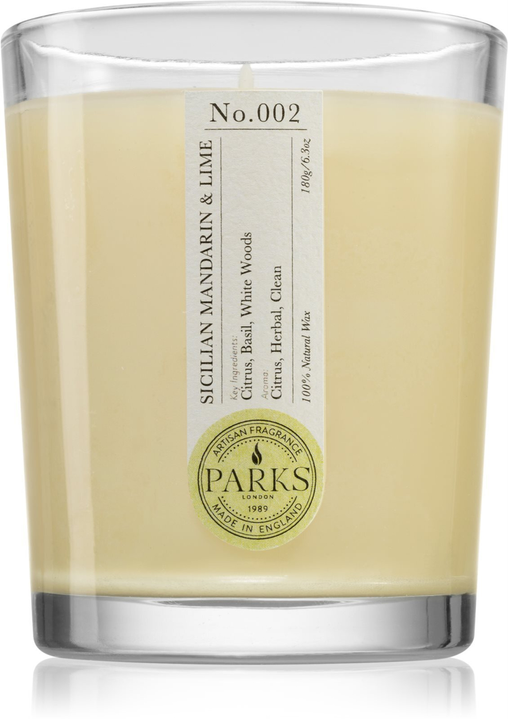 Parks London Home Sicilian Mandarin & Lime - ароматическая свеча /   180  g  / GTIN 5039143011579