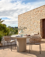 Стул Nadin из бежевого шнура с ножками из оцинкованной стали