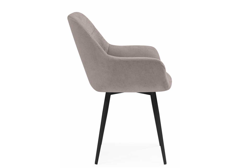 Стул на металлокаркасе Woodville Флюид латте (zd 290), черный