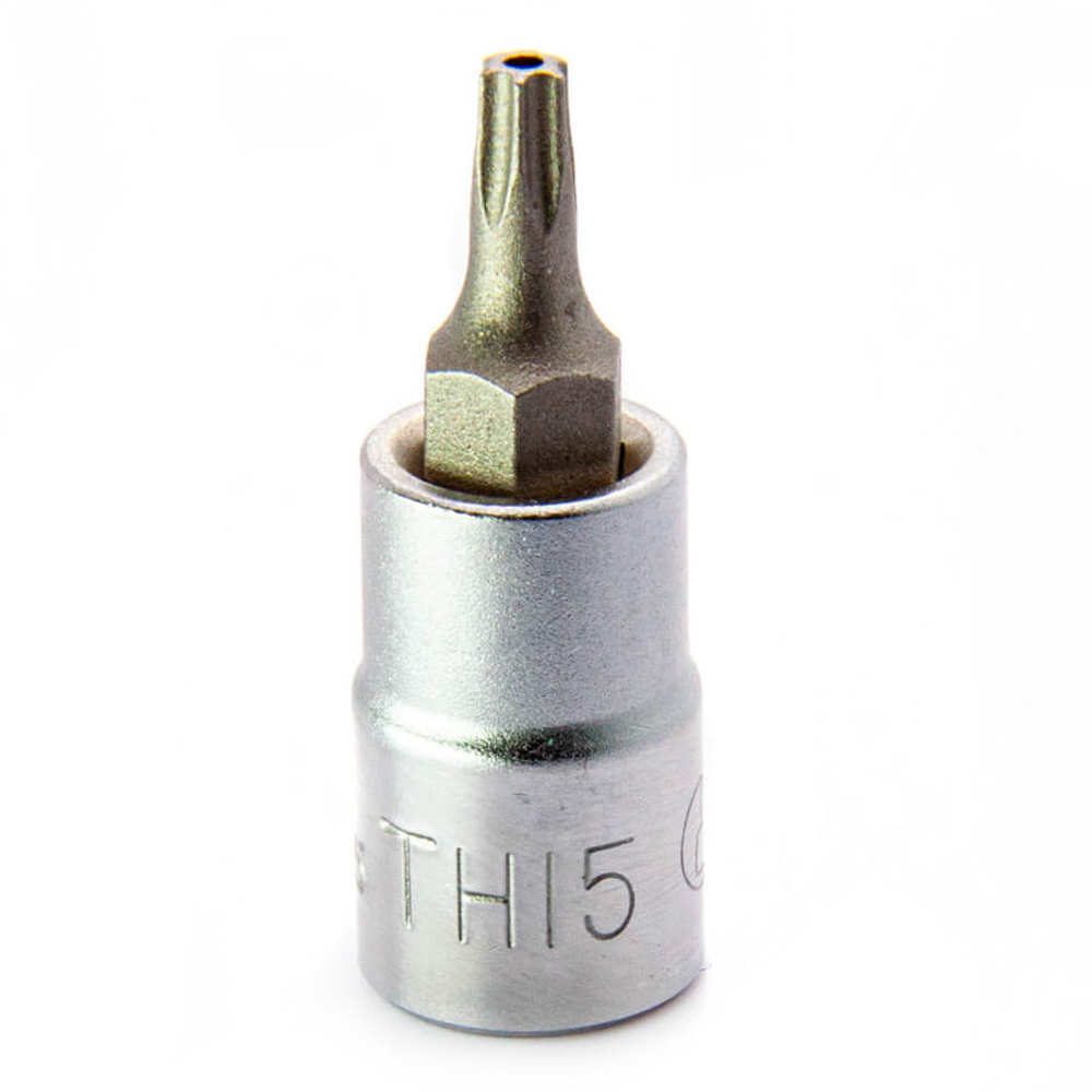 2025TH15 Торцевая головка со вставкой TORX с отверстием 1/4" ТH15