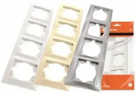 Рамка 2-х постовая горизонтальная белая "Лама" TDM SQ1815-0030