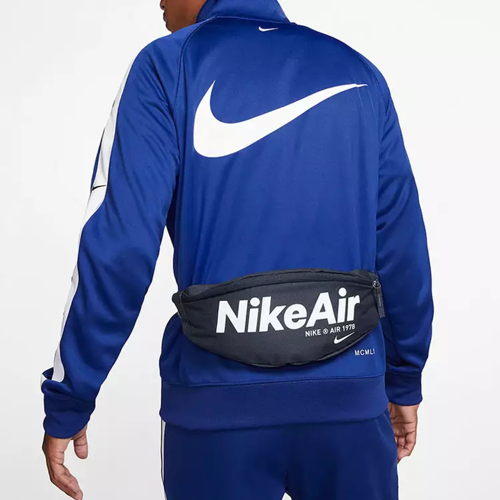 Nike Heritage Polyester Sling Bag, Fanny Pack Regular Unisex Dark Blue Black