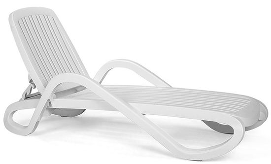 Шезлонг-лежак пластиковый Eden белый Италия