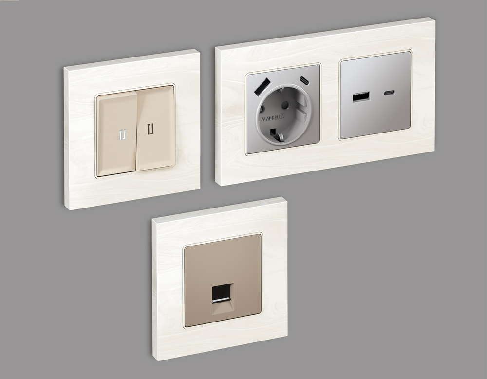 AF930104 Рамка ALFA Grand (Белый мрамор) 4-ая