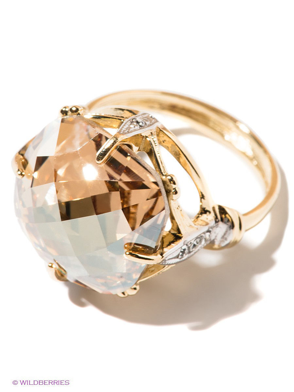 "Августа" кольцо в золотом покрытии из коллекции "Милан" от Jenavi