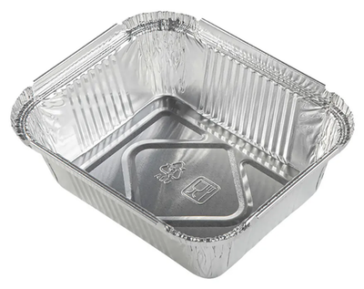 Форма алюминиевая 146*121*40 мм. 450 мл. (100/1200 шт.) ГОРНИЦА 410-004