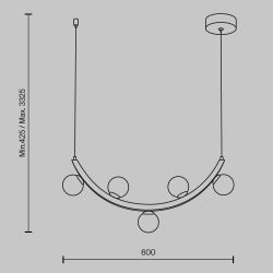 Люстра подвесная светодиодная Maytoni   MOD331PL-L12BS3K