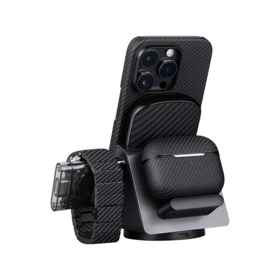 Настольная беспроводная зарядка PITAKA MagEZ Slider 2, съёмный Power Bank 7.5W (4000 мАч) (SL2301)