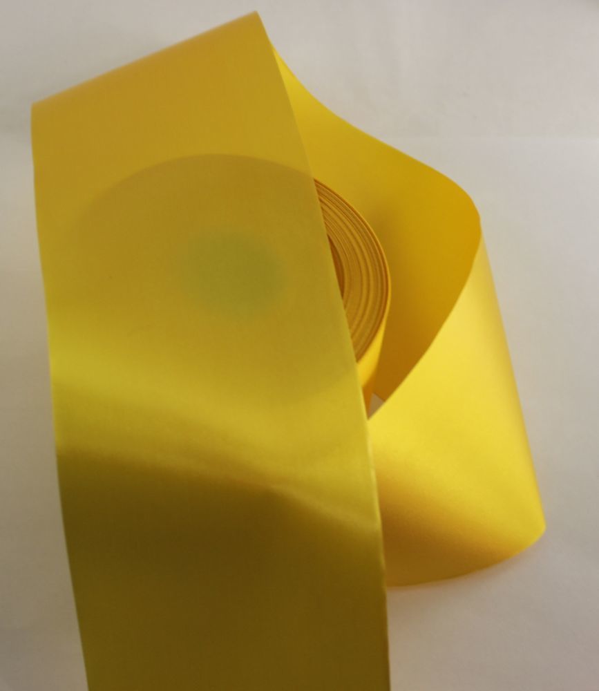 `Лента САТИН, ширина 80 мм, цвет желтый