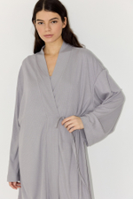 Кардиган из трикотажа в рубчик