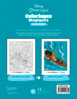 Hachette раскраска по номерам DISNEY PRINCESSES - Coloriages Magiques - Mystères (7+)