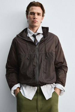 ZARA ВЕТРОВКА, КОРИЧНЕВЫЙ