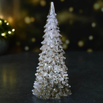 Сувенир новогодний с подсветкой "Волшебная красавица" 17см, золото, работает от батареек LR44*3