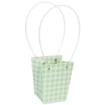 Пакет для цветов и подарков «Гармония» 15,5*13*9,5 см, зеленый