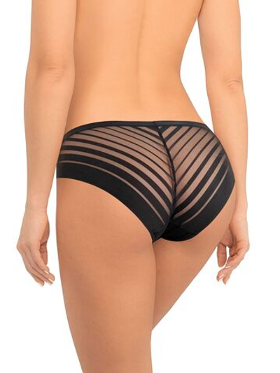 Трусики-слипы с полосками на задней части (Размер: M) (Цвет: черный)