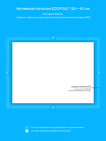 Матовый натяжной потолок 1.1 м2