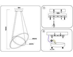 Ambrella Подвесной светодиодный светильник с пультом Original FA615