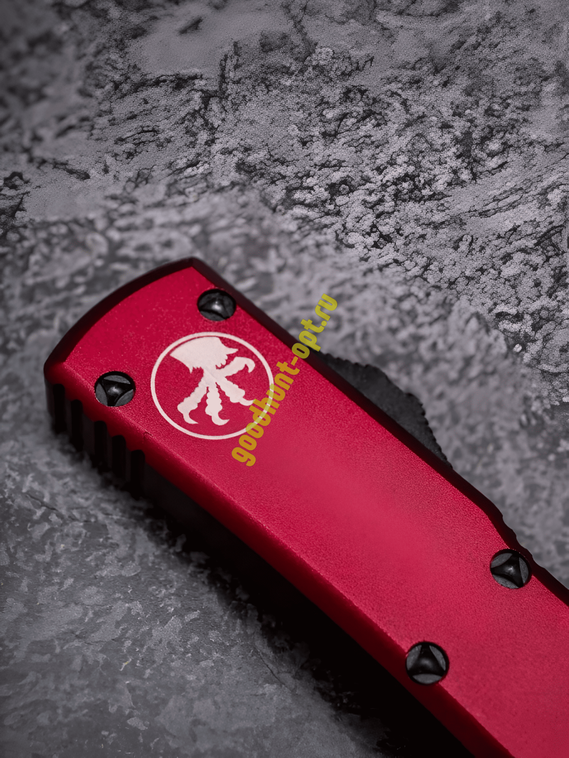 Тактический нож фронтально выкидной автоматический Microtech Красный