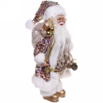 Дед Мороз 30 см в розовой шубе с подарками (без музыки)