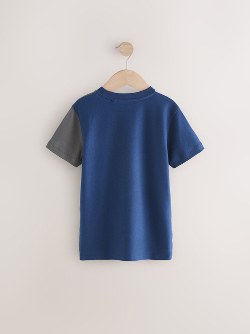 Футболка для мальчика Next E45-682, Темно-синий, Серый