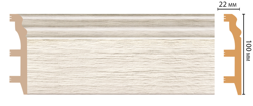 Плинтус напольный Decomaster D232-70 100х22х2400мм