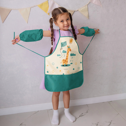 Фартук для творчества на завязках. Жираф