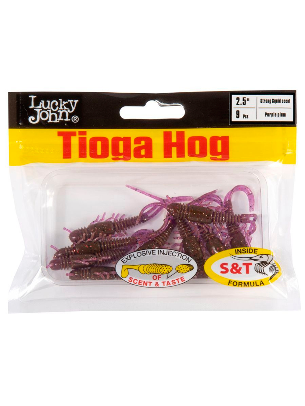 Виброхвосты съедобные искусственные LJ Pro Series TIOGA HOG 2.5in (06.35)/S13 9 шт. в упак.