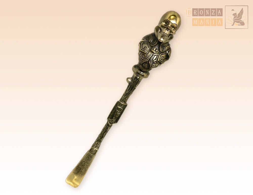 ложка для обуви Череп с держателем