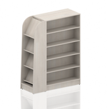 Стеллаж торцевой с наклонными полками 4П коллекции Поколение А