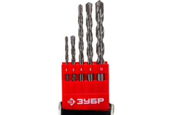 ЗУБР Мастер 5 шт: d 4-5-6-8-10 мм набор сверл по бетону