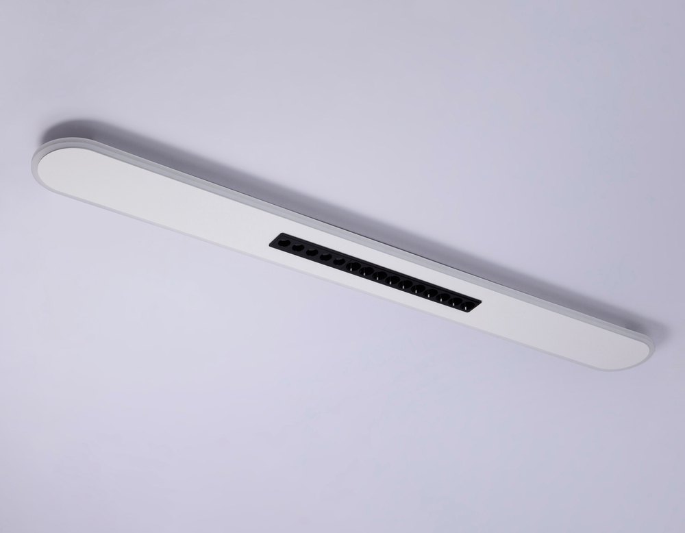 Потолочный светодиодный светильник FL51445 WH/BK белый/черный 70W 3000K-6400K+4200K 1200*125*40 (Без ПДУ)