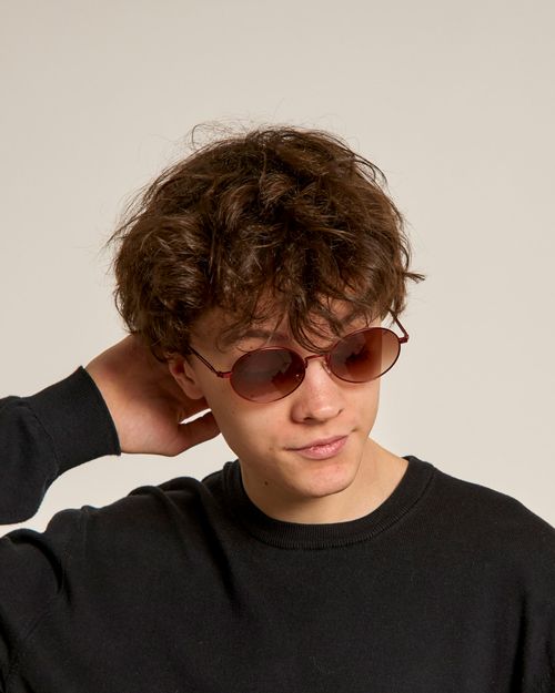 Очки солнцезащитные Oval red / gradient brown