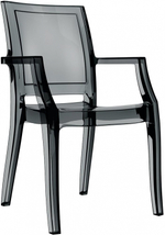 Кресло прозрачное Siesta Contract Arthur, черный