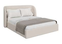 Кровать двуспальная Classic 160 см (молочный, рогожка)