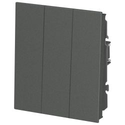 Выключатель ЭРА Arktik 16-1107-06 тройной 10АХ-250В графит | Эра Arktik