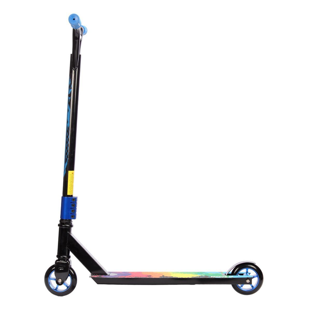 Самокат металл трюковой алюм диски, колеса PU 100, 4 цвета микс, рисунок не микс, с-30832