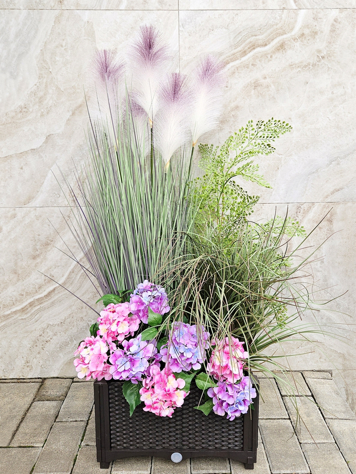 Кашпо ротанг разборное 25см коричневое