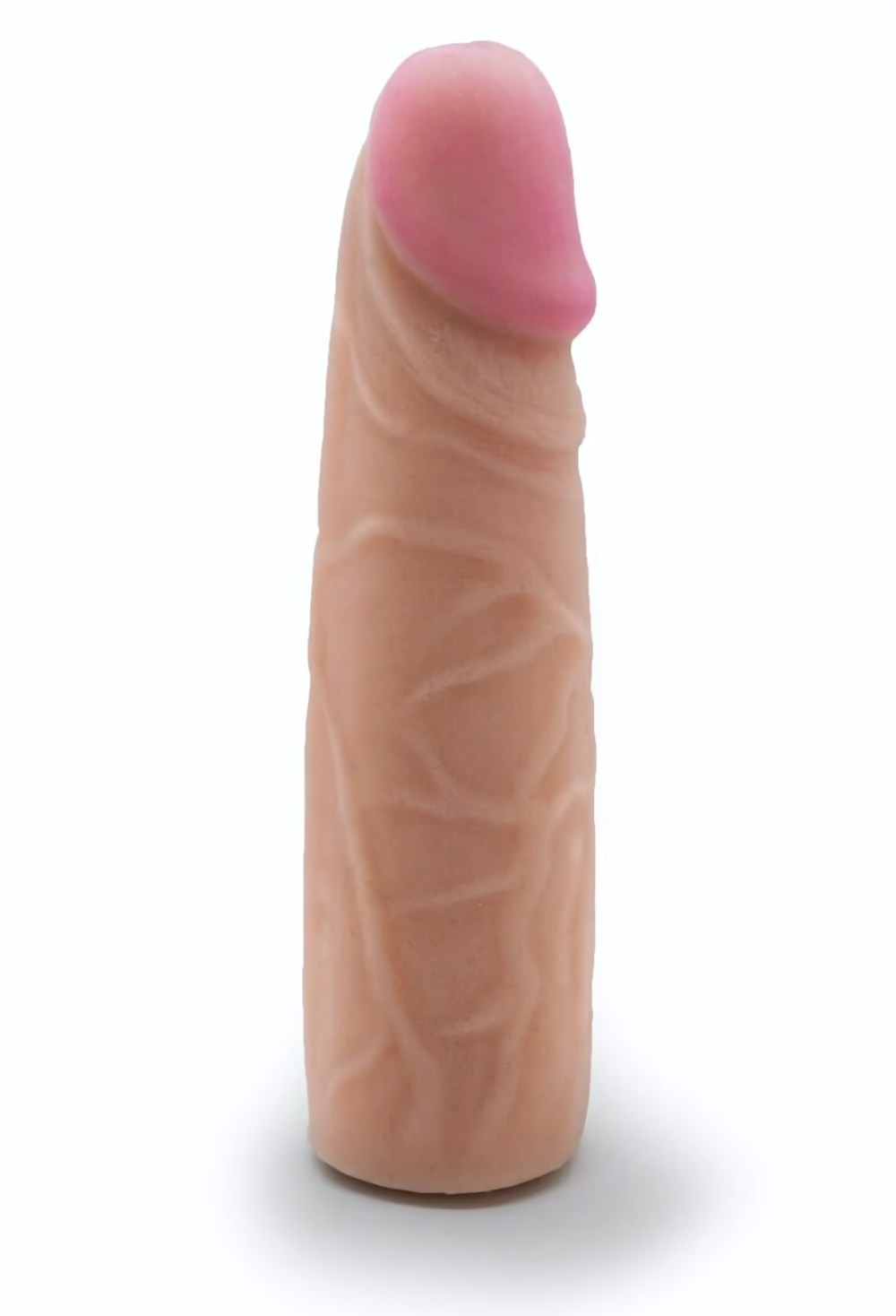 Страпон Харнесс из двух предметов: трусики с плугом и насадка-фаллос - 18 см. (Цвет: телесный)