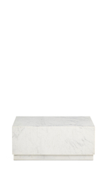 Журнальный столик Sorein из белого мрамора 100 x 50 см