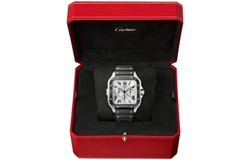 CARTIER SANTOS DE Mechanical Movement 100m Water Resistance Men"s Watches Watch 43.3*51.3mm White Dial