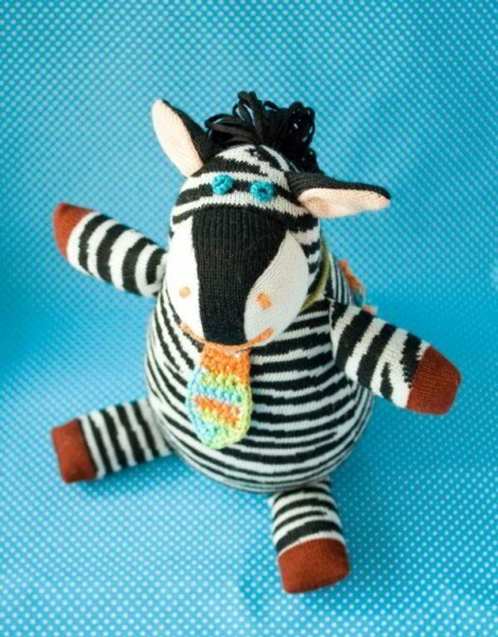 Вязаная кукла Зебра Жорик, Фрея