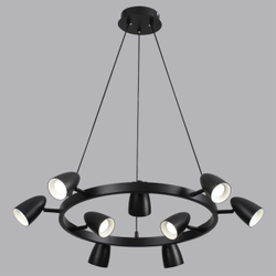 8237/9 COMFI LN26 256 черный, металл Светильник подвесной GU10 LED 9*7W 220V ILMINA