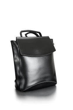 Рюкзак-сумка женский QOZA из экокожи, черный