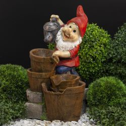 GAUF-01 GREEN APPLE Уличный фонтан Гном с лейкой 60 см | Фонтаны Green Apple