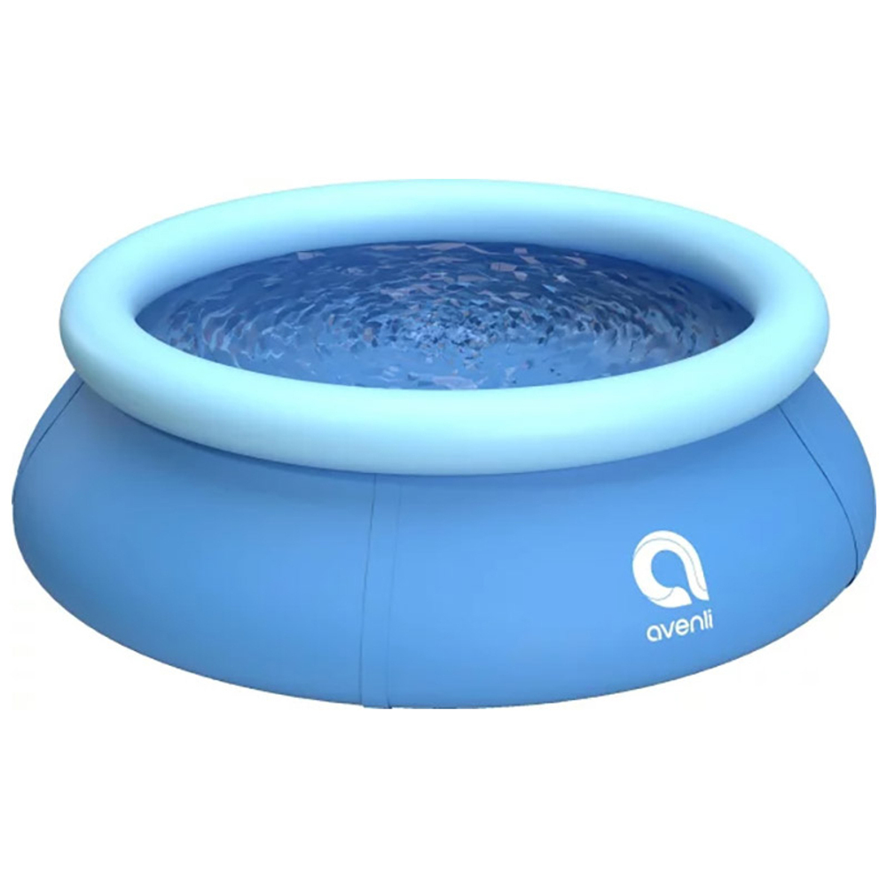 Бассейн с надувным бортом круглый 168*51см, 690л, цвет голубой, Avenli 12014
