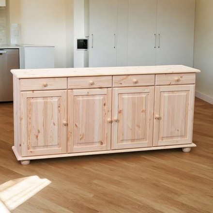 Тумба Лена из массива сосны с ящиками, бежевый