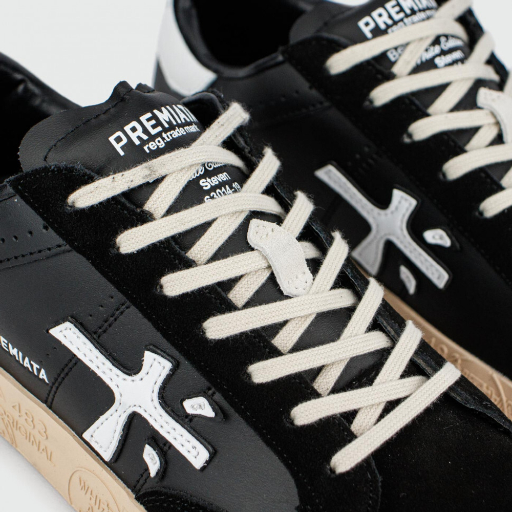 кеды Premiata Steven Black Cream