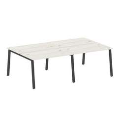 Metal System Рабочая станция на 4 места на А-образном м/к БА.СМ-4.2 Дуб Наварра/Металл Антрацит 2400