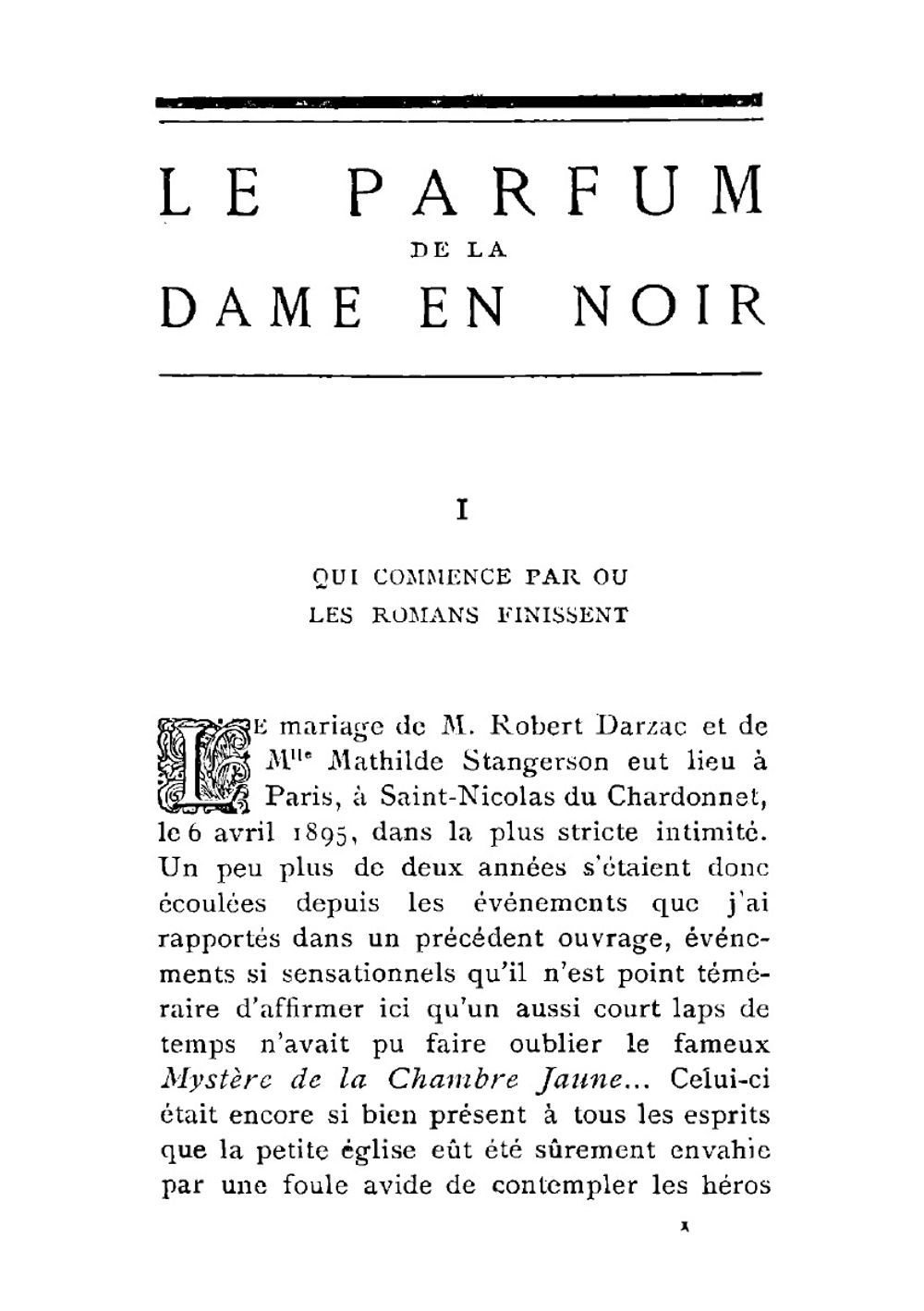 Le parfume de la dame en noir | Gaston Leroux