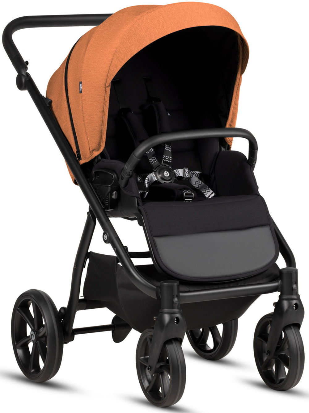 Детская коляска Tutis Leo 3 Plus 3 в 1 с автокреслом Elo Lux EduSky Black 1582280 Orange
